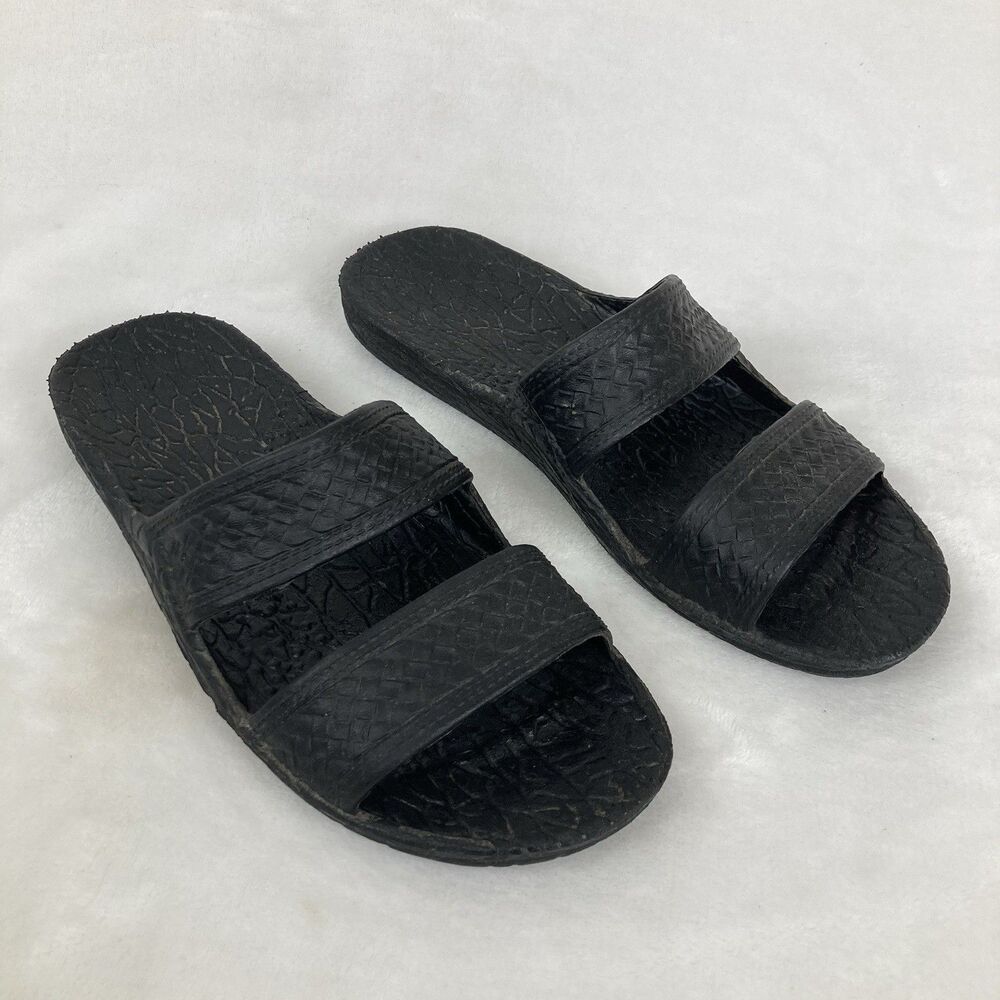 Pali Hawaii Black Jandal Slip On Sandals Women’s Size 8 Comfort Waterproof